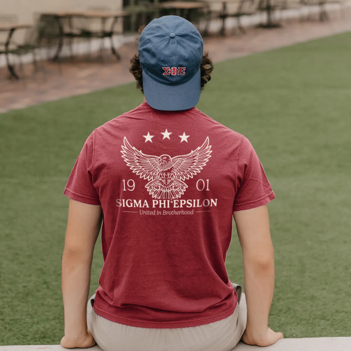 SigEp Comfort Colors Patriotic Eagle Short Sleeve Tee