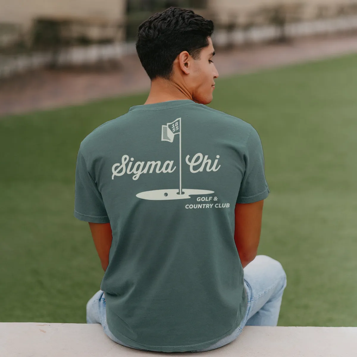 Sigma Chi Comfort Colors Par For The Course Short Sleeve Tee