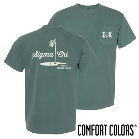 Sigma Chi Comfort Colors Par For The Course Short Sleeve Tee