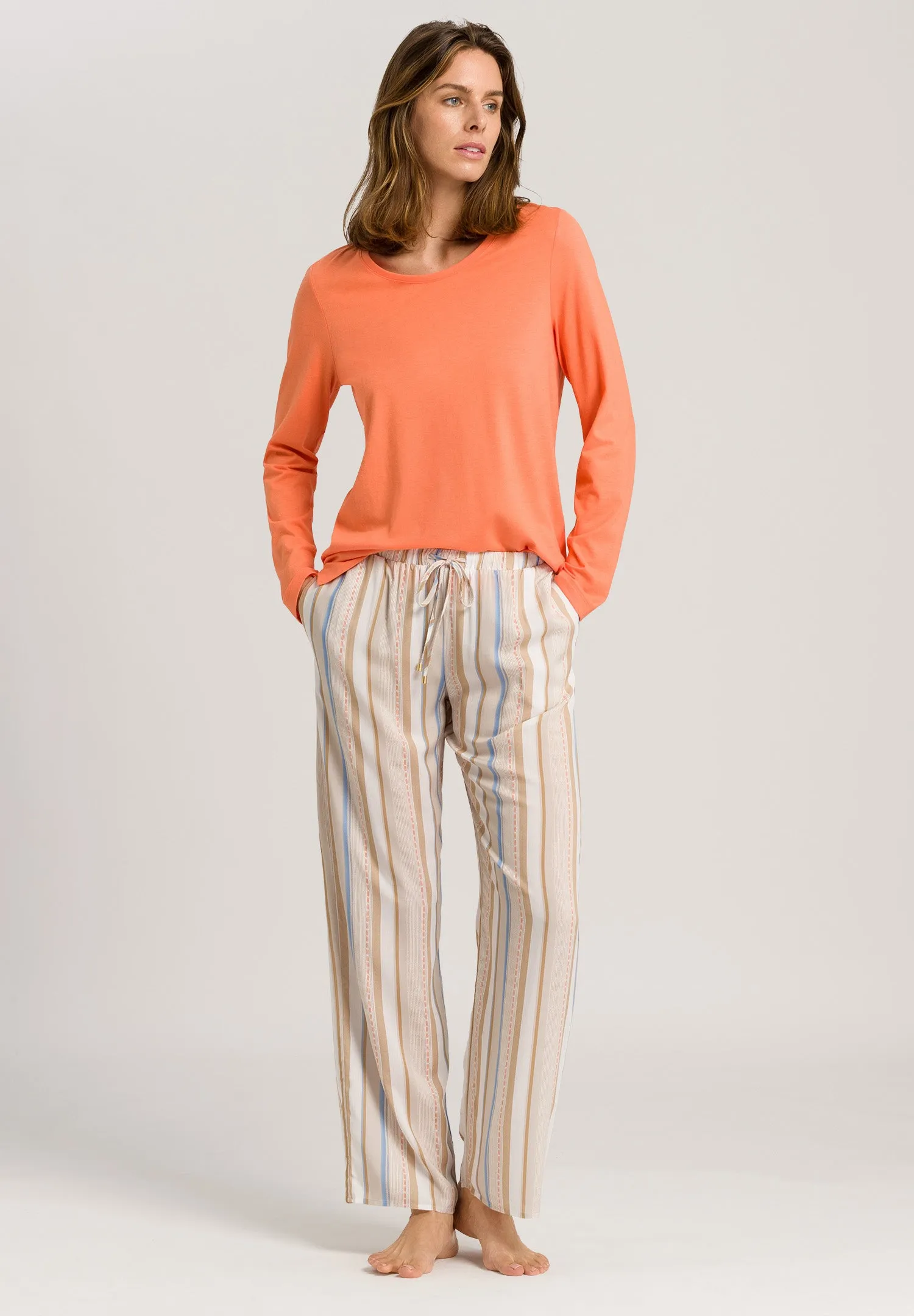 Sleep And Lounge Woven Long Pant | Textured Stripe 77617-2953