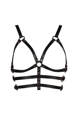 Subjection Rose Gold Open Harness Bra