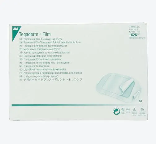 Tegaderm Transparent Adhesive Film Dressing Original Frame Style 4" x 4-3/4"