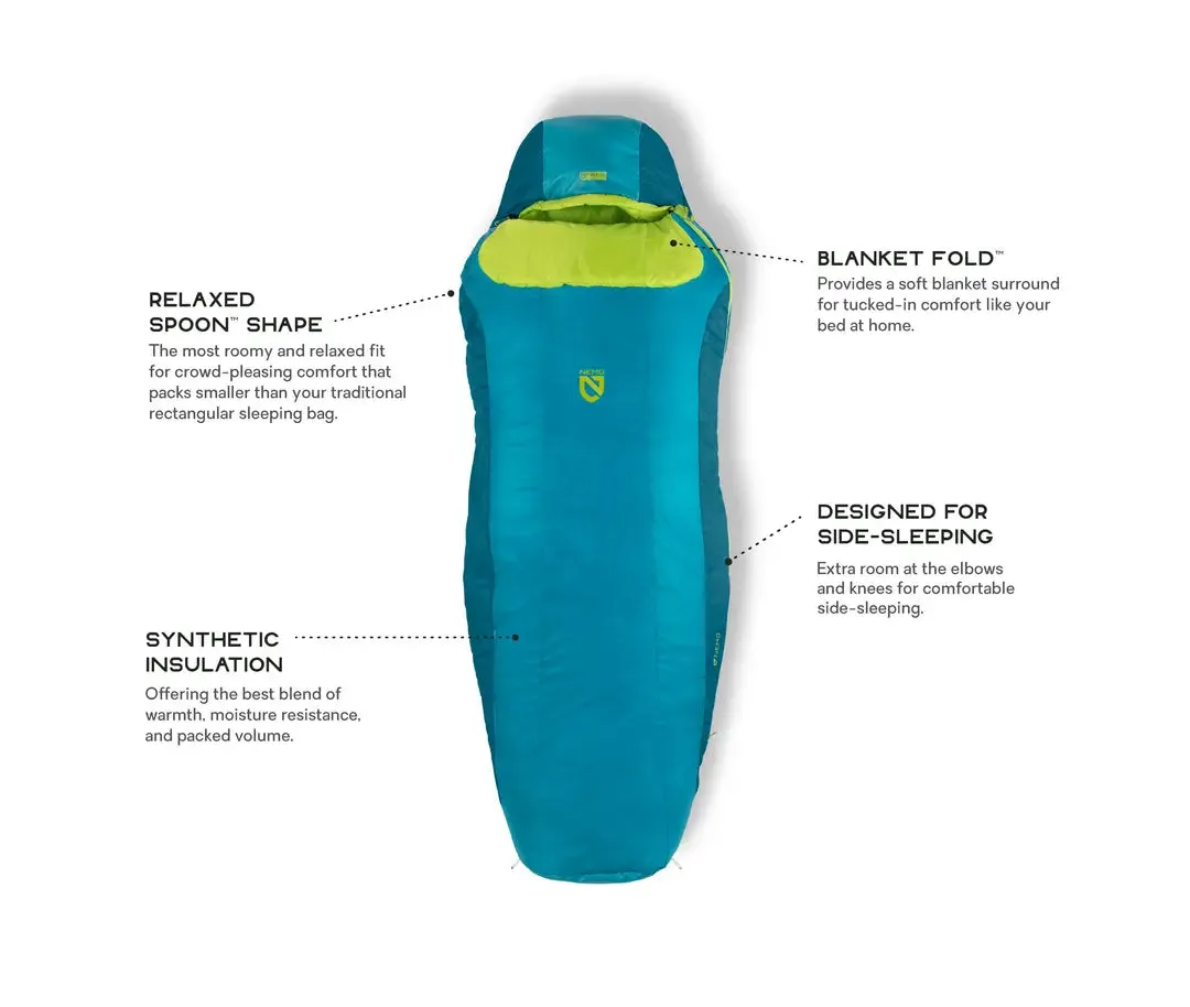 Tempo Men's 20° Sleeping Bag - Spring Bud/Mayan Blue