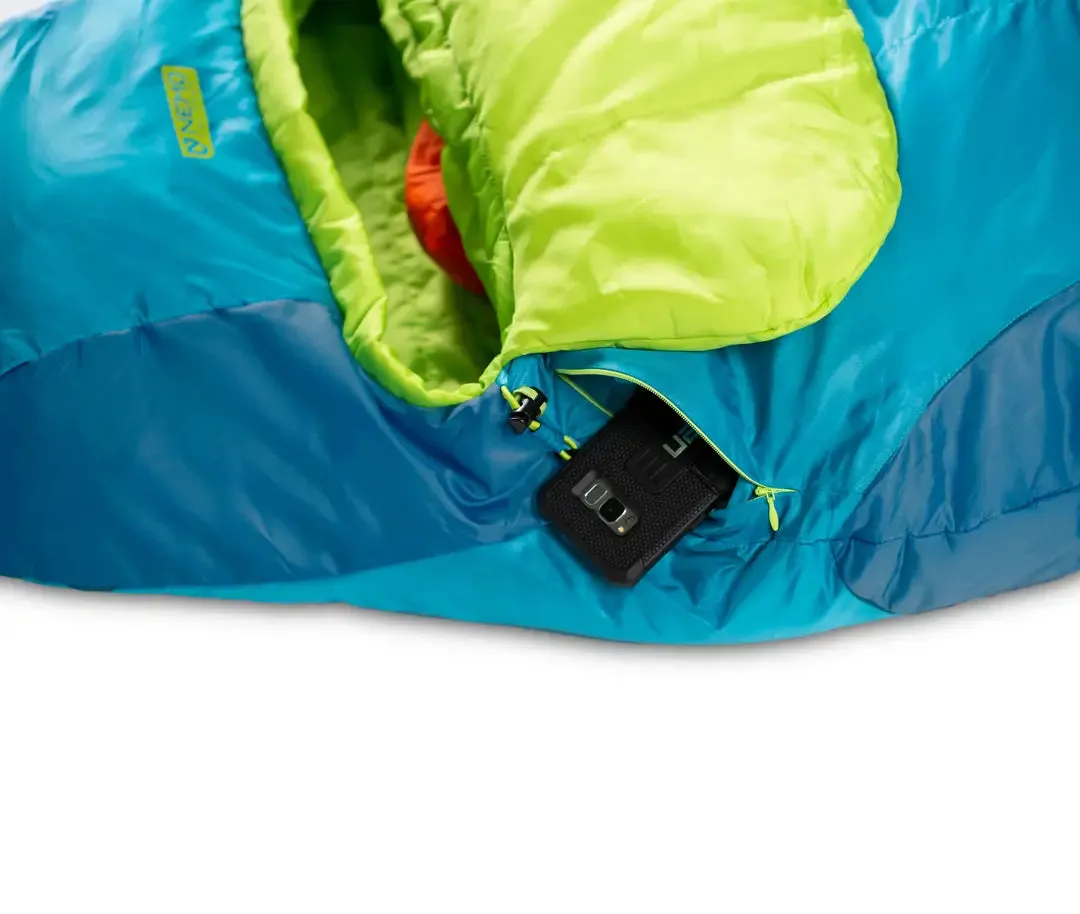 Tempo Men's Sleeping Bag, 35F - Regular, Spring Bud/Mayan Blue