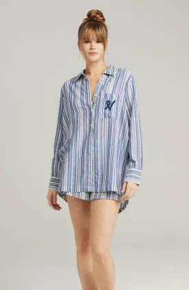 The Midi Shirt French Navy Stripe