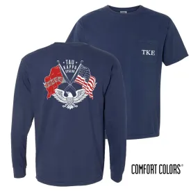 TKE Comfort Colors Navy Patriot tee