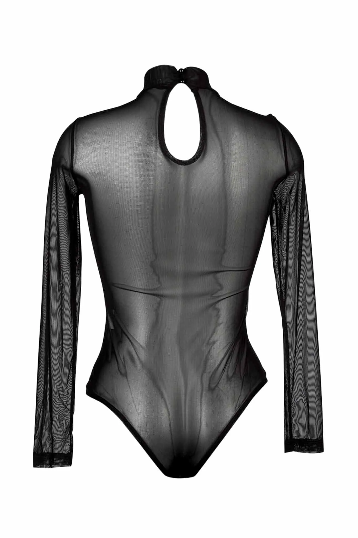 Transparent Black Mesh Bodysuit