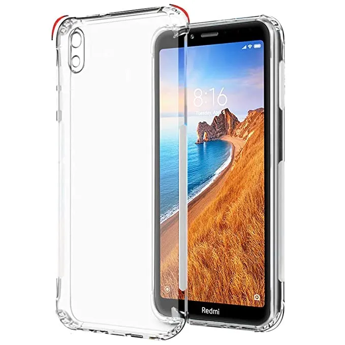 Transparent Silicone Mobile Back Cover for Xiaomi Redmi 7A (Soft & Flexible Back Cover)