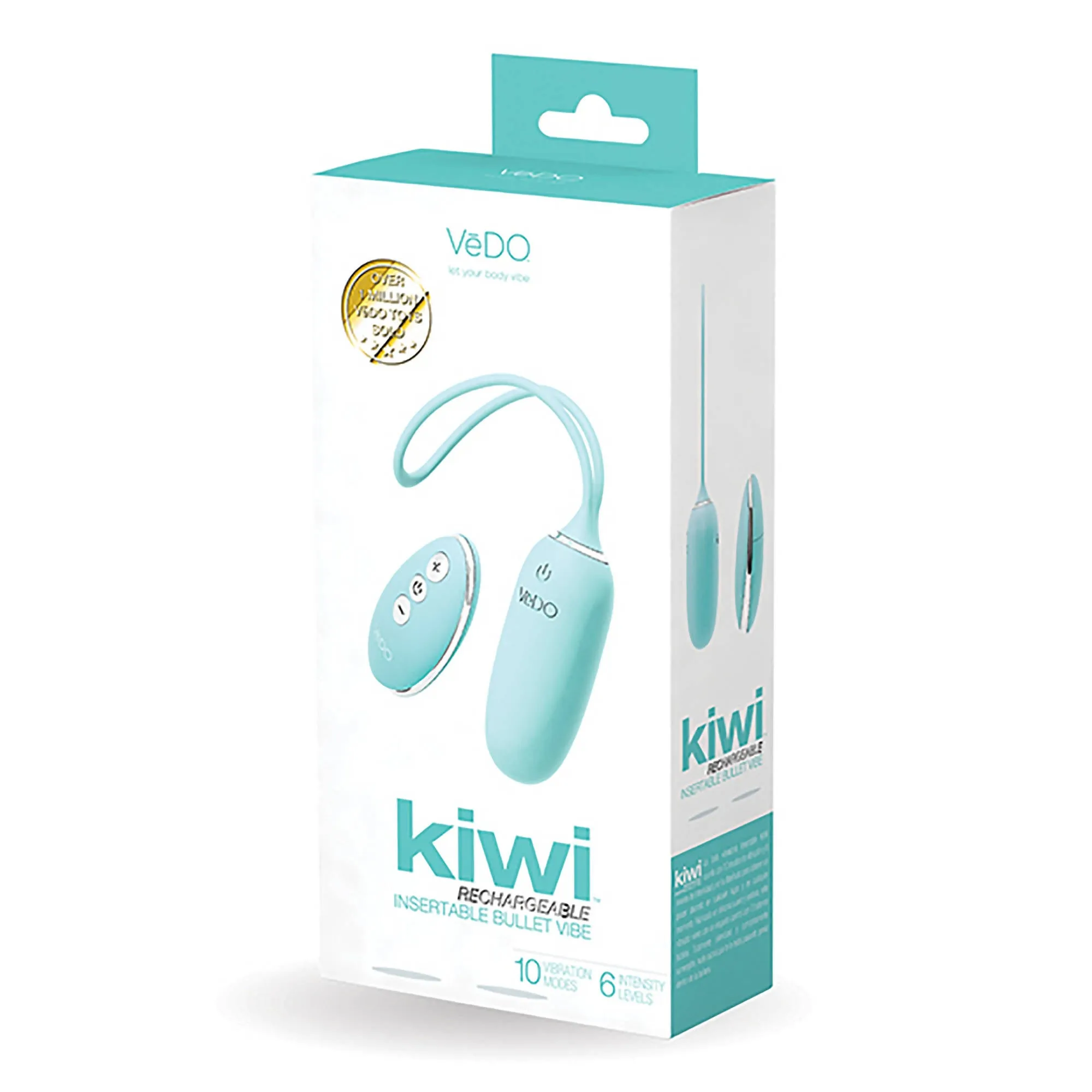 VeDO KIWI Rechargeable Bullet Egg - Tease Me Turquoise