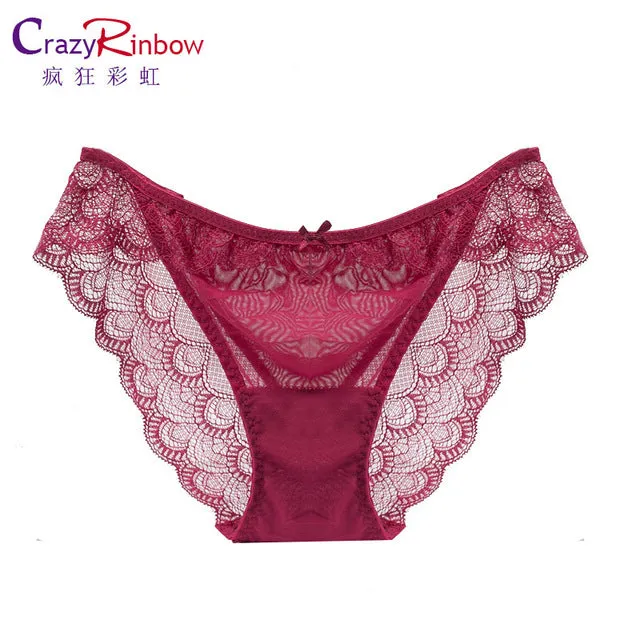 Women Sexy Lace Panties , Women's Low Waist Cotton Briefs Underwear G-Strings Thongs Tangas , Ladys Exotic Lingeries Intimates