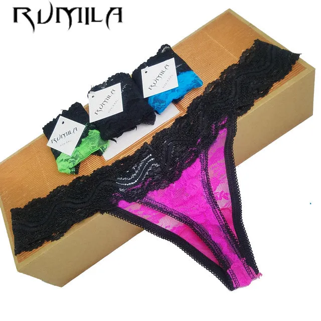 XXXXL big size 6color women cotton lace sexy underwear ladies panties lingerie bikini lingerie pants thong intimate wear ah20