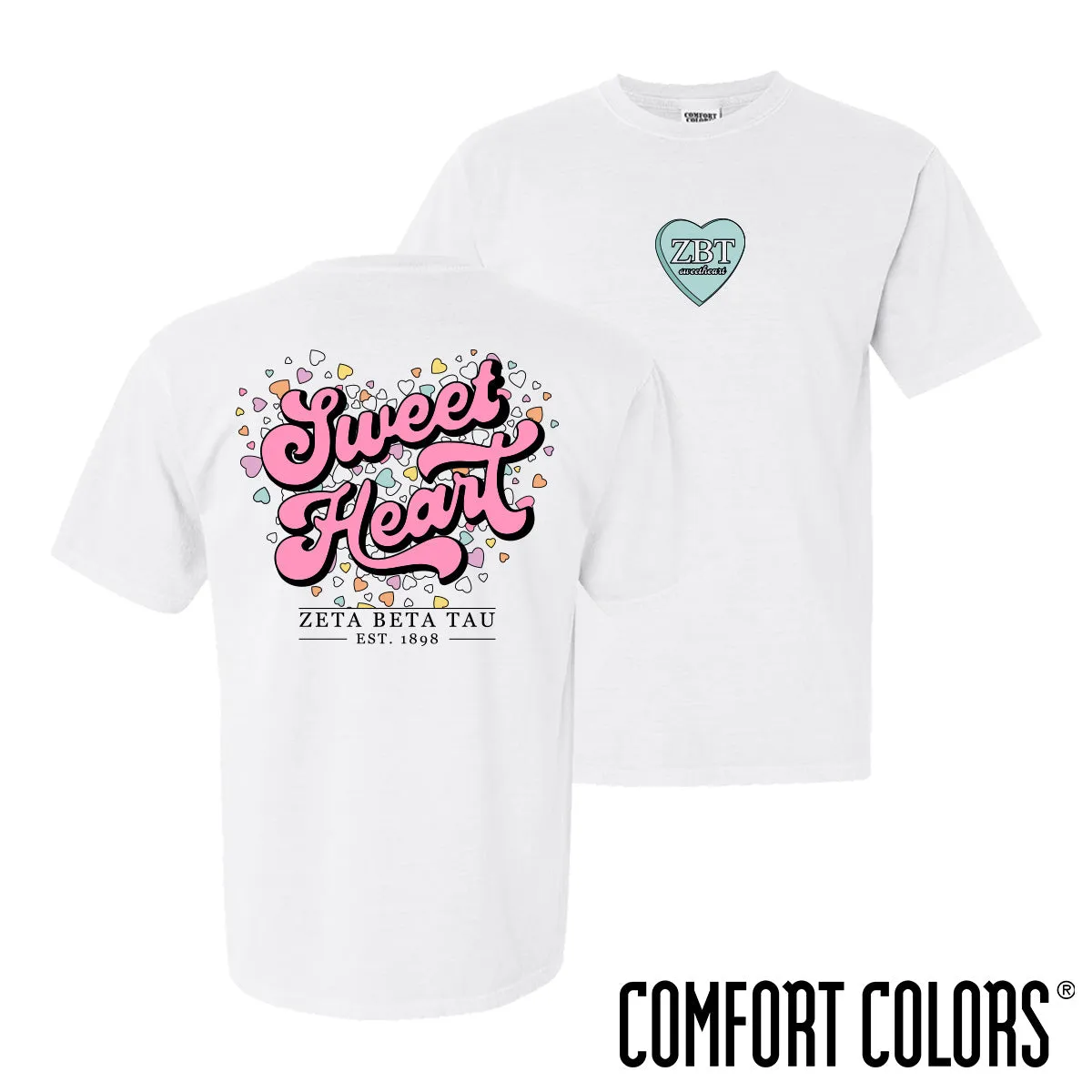 ZBT Comfort Colors Sweetheart White Short Sleeve Tee