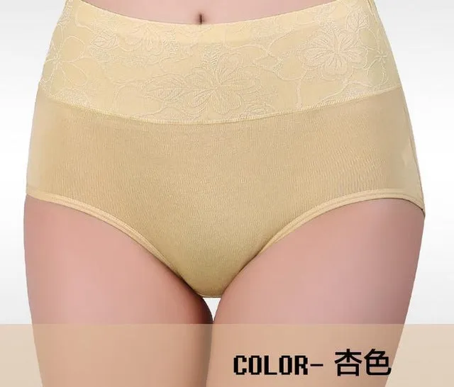 ZW90 Women Modal Panty High Waist Breathable Trigonometric Panties Plus Size Female Underwear Body Shaping Briefs  M-XXXL